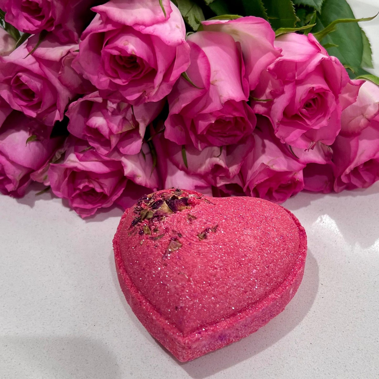 Rose Jam Heart Bath Bomb