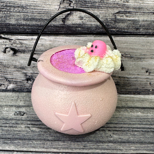 Toasted Marshmallow Cauldron Bath Bomb (With mini boo soap and truffle)